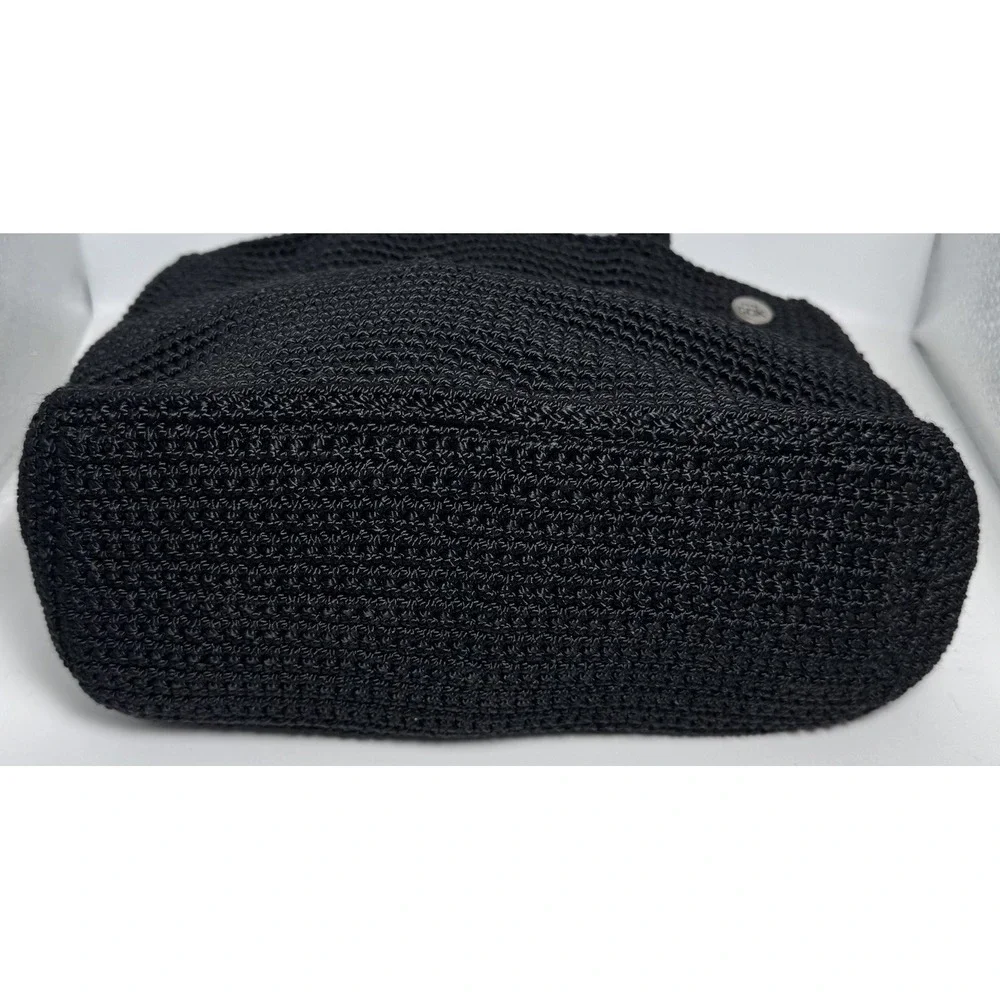 The Sak Crochet Knit Woven Double Handle Handbag Magnetic Closure‎ Purse Vintage